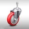 Service Caster 4 Inch SS Red Polyurethane Wheel Swivel 3/8 Inch Threaded Stem Caster SCC SCC-SSTS20S414-PPUB-RED-381615 - alternate 4